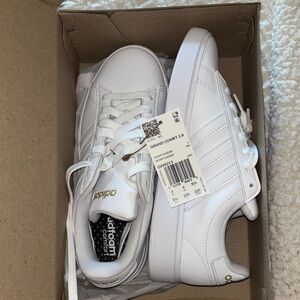 Adidas White Grand Court 1.0 Shoes
